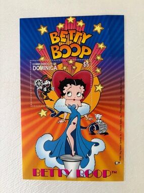 Betty Boop - Souvenir Stamp Sheet-Scott 2350 Collectible Postage - Dominica 2001